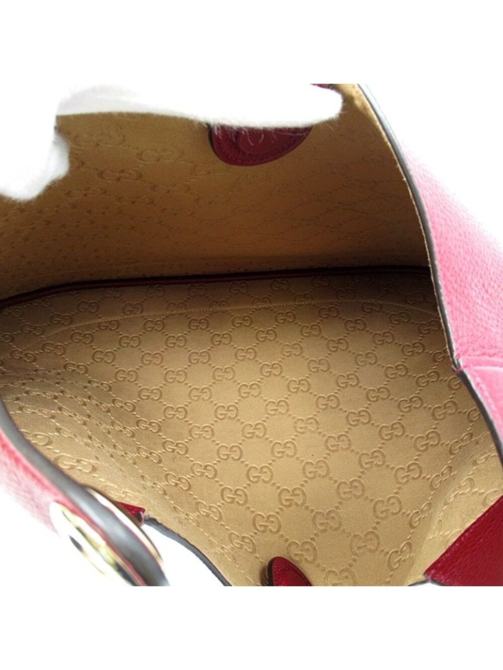 Gucci 2-Way Shoulder Bag Leather Bordeaux - Picture 7 of 8
